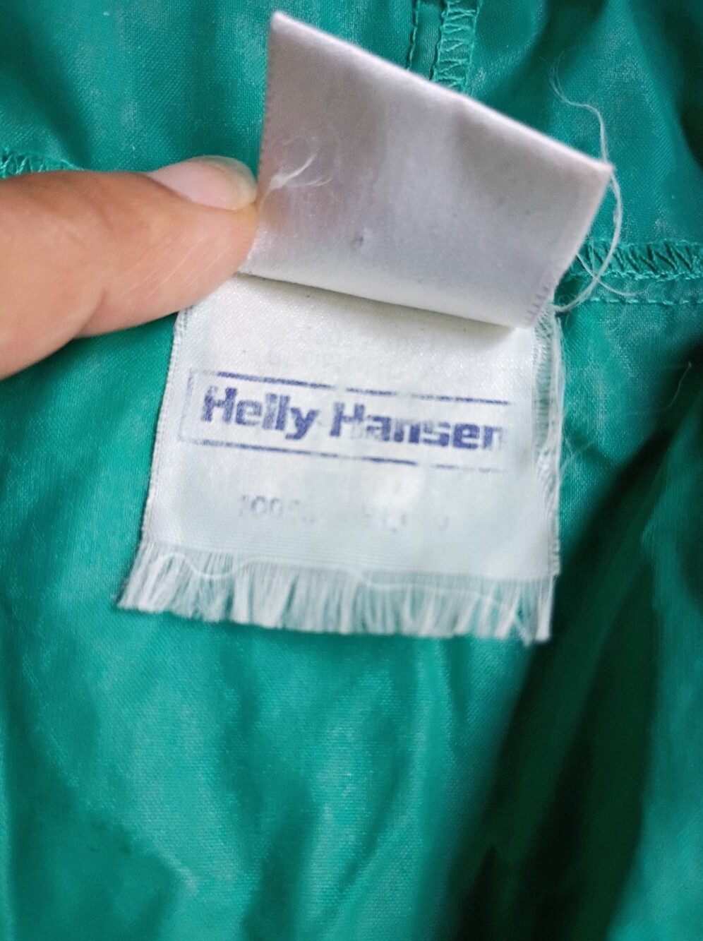 Helly Hansen Vintage Green Hooded Nylon Windbreaker Jacket Men's Small - Picture 2 of 7